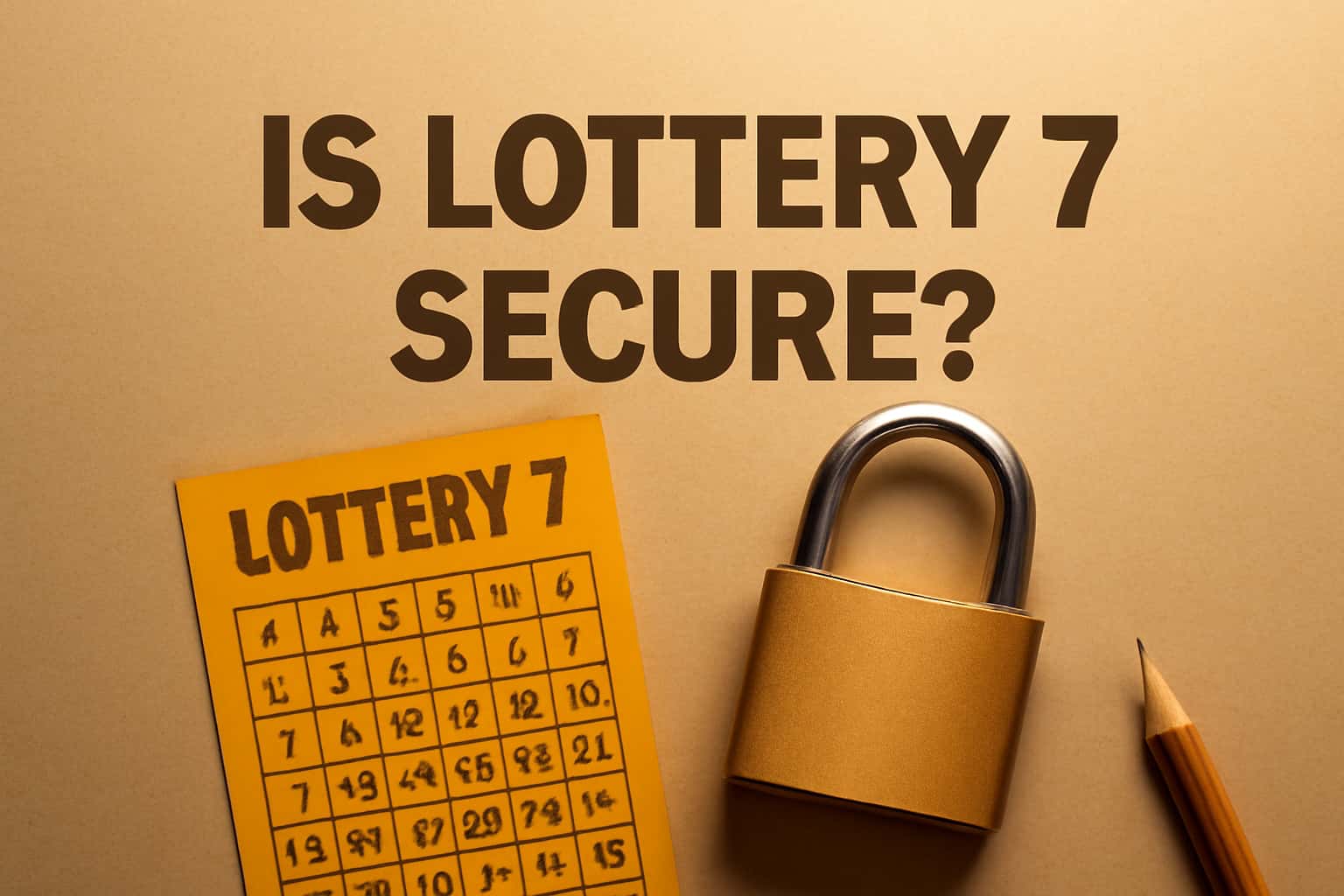 An informational visual representation about the security features of Lottery 7.