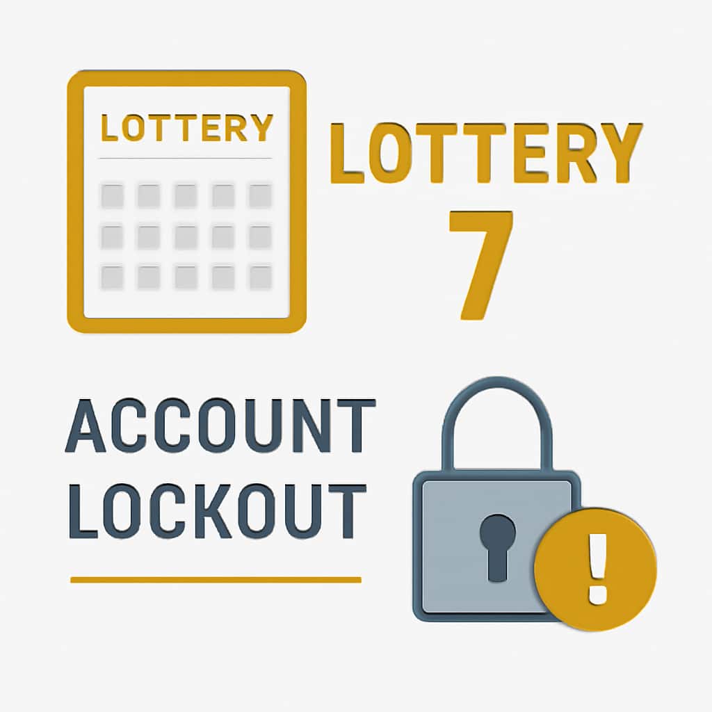 Diagram explaining the steps to resolve Lottery 7 account lockout.