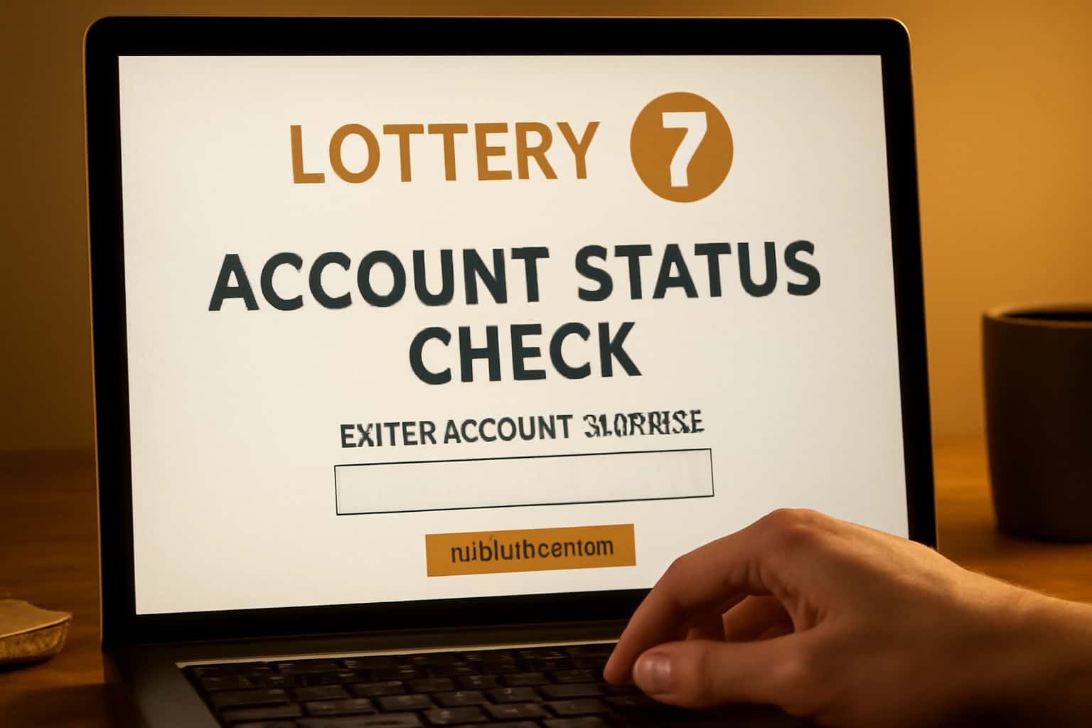 A visual representation of the Lottery 7 Account Status Check process highlighting security features.