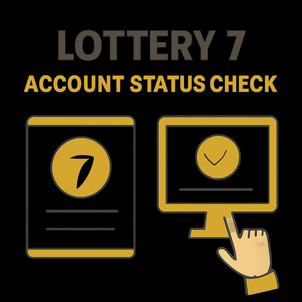 A diagram illustrating the steps for checking Lottery 7 Account Status.