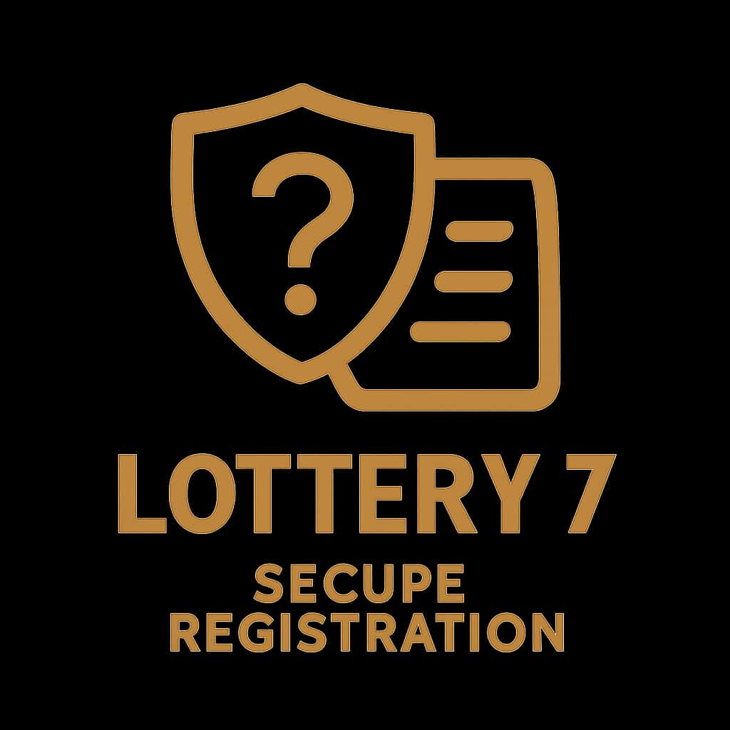 A professional badge indicating secure registration for Lottery 7.