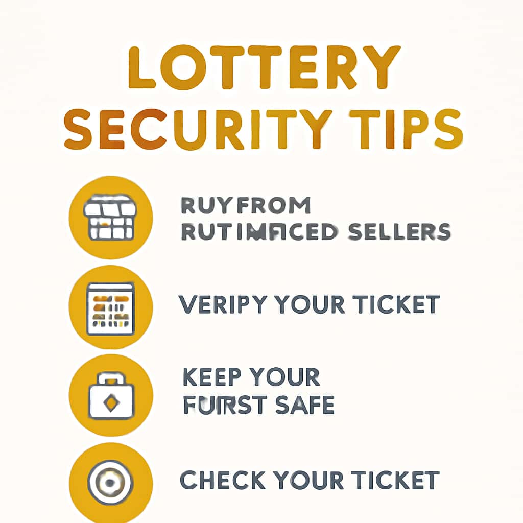 An educational diagram illustrating key security measures for Lottery 7.