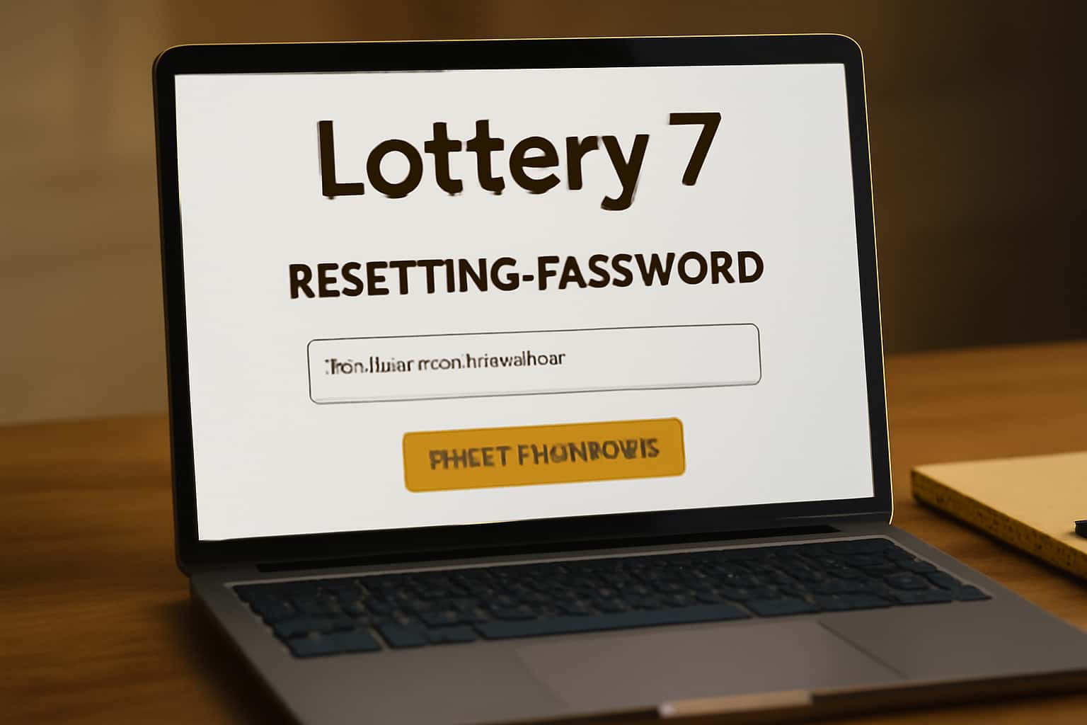 Visual representation of the password reset process for Lottery 7