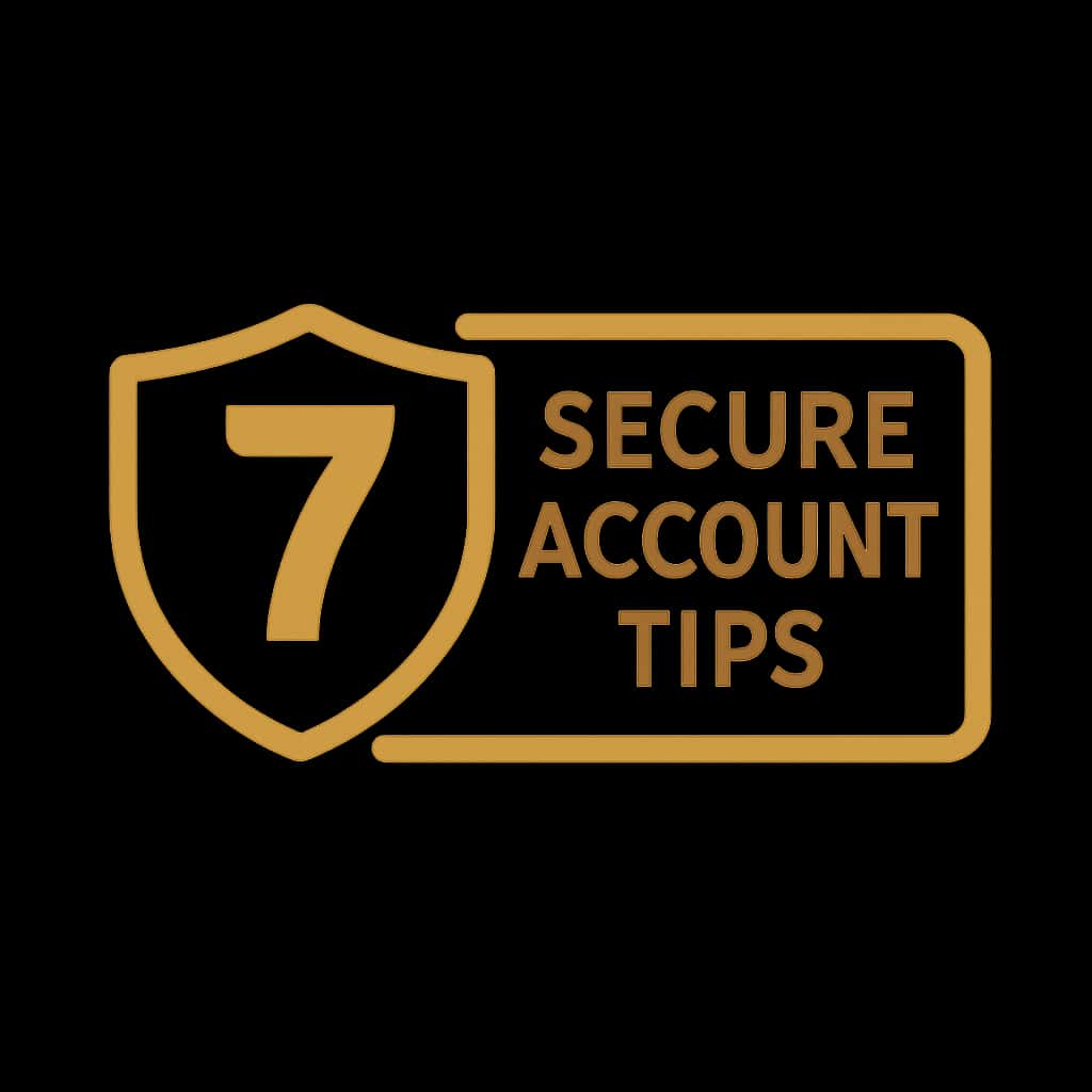A professional badge representing secure access for Lottery 7 accounts.
