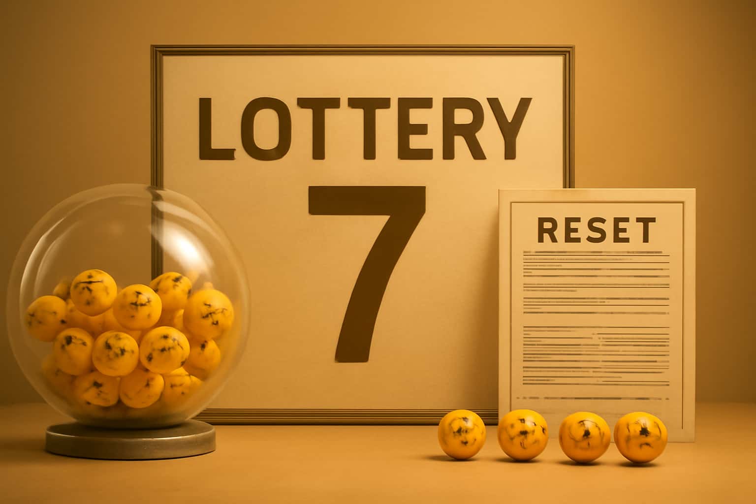Visual representation of Lottery 7 Reset process in a secure environment.